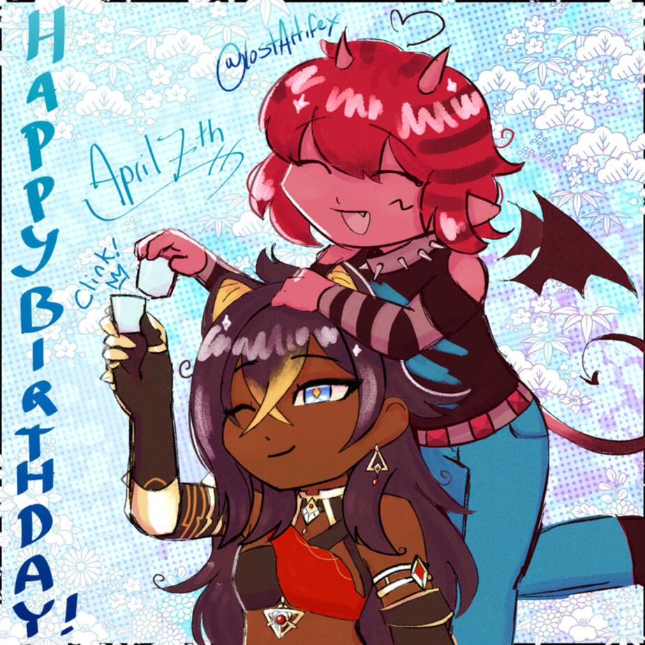 Me with Dehya ! My persona smiling next to Dehya from Genshin impact